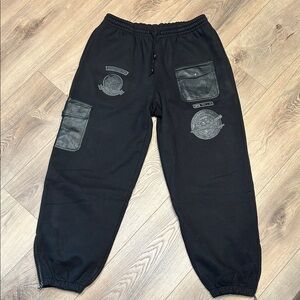 Enyce Black Joggers with Pocket Accents
